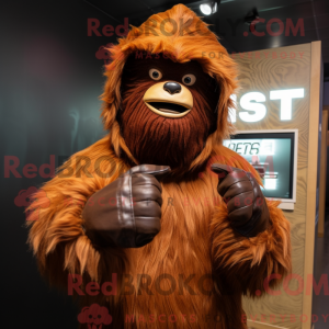 Rust Sasquatch maskot...