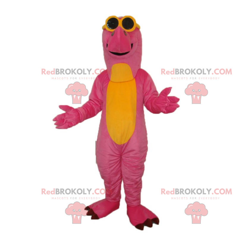 Dinosaur mascot with sunglasses - Redbrokoly.com