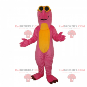 Dinosaurier-Maskottchen mit Sonnenbrille - Redbrokoly.com