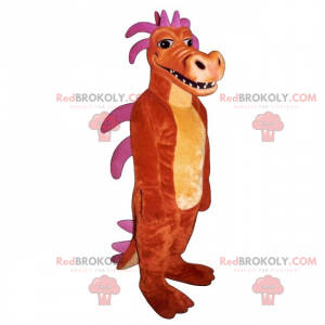 Mascota dinosaurio con picas rosas - Redbrokoly.com