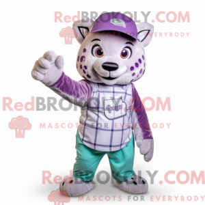 Lavendel Jaguar Maskottchen...