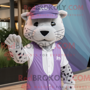 Lavendel Jaguar Maskottchen...