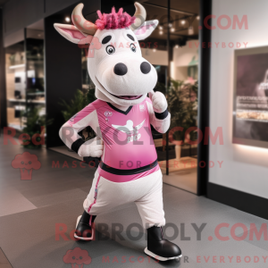 Maskottchenkostüm Pink Zebu...