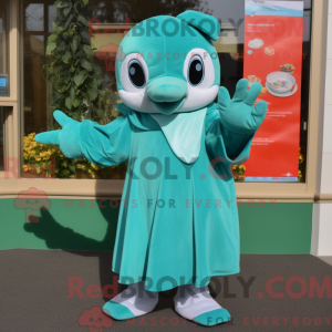 Turquoise Dolphin mascot...
