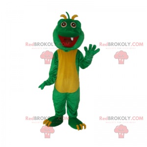 Mascotte de dinosaure avec une dent - Redbrokoly.com