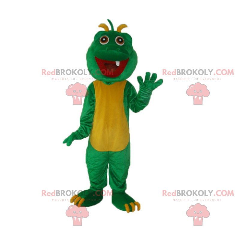 Mascote dinossauro com um dente - Redbrokoly.com Mascote dinossauro com um dente - Redbrokoly.com