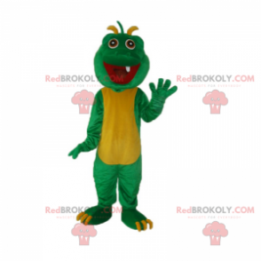 Dinosaurusmascotte met een tand - Redbrokoly.com