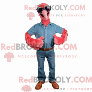 Rød Máscara de Flamingo com...
