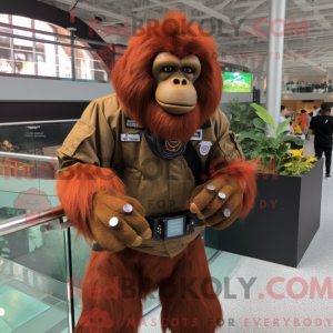 Rust orangutang mask drakt...