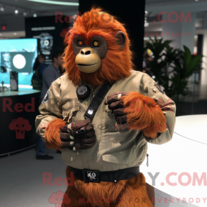 Rust orangutang maskot...