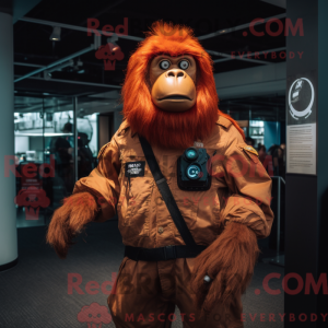 Rust orangutang mask drakt...