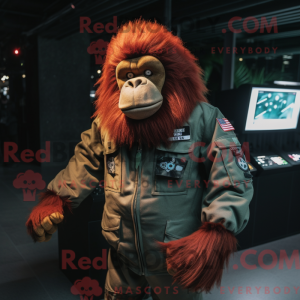 Rust orangutang mask drakt...
