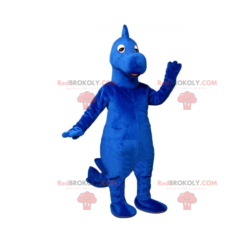 Mascote de dinossauro azul - Redbrokoly.com