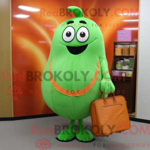 Orange Green Bean mascot...