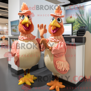 Peach Roosters máscara de...