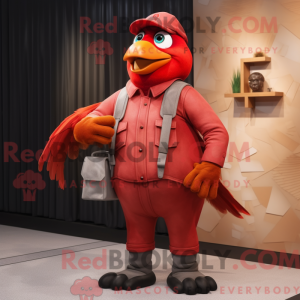 Red Pigeon-maskotdraktfigur...