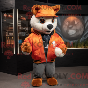Orange Fox-maskotdraktfigur...