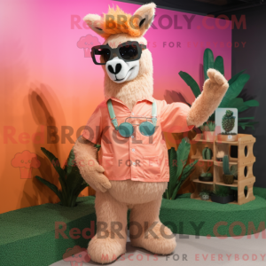 Peach Llama mascotte...