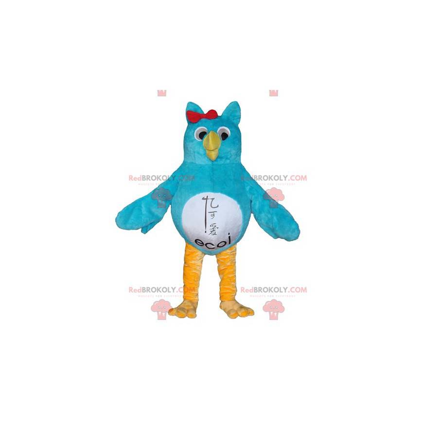 Mascota búho azul blanco y amarillo - Redbrokoly.com Mascota búho azul blanco y amarillo - Redbrokoly.com