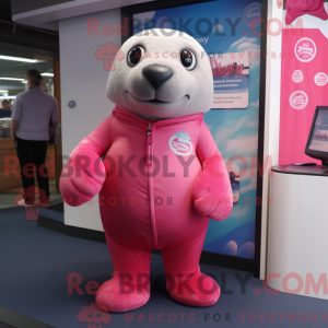 Pink Seal maskotdraktfigur...