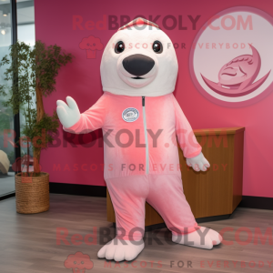 Pink Seal maskotdraktfigur...