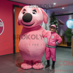 Pink Seal maskot kostume...