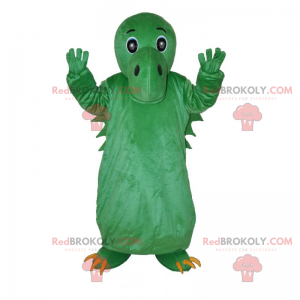 Grøn dinosaur maskot uden kam - Redbrokoly.com