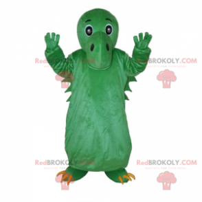 Mascote dinossauro verde sem crista - Redbrokoly.com