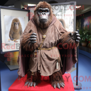 Brun Gorilla-maskotkostyme...