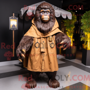 Brun Gorilla maskot kostume...