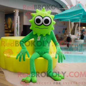 Postava maskota Lime Green...