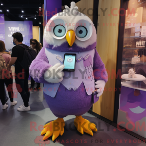 Lavender Owl mascot costume...