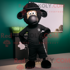 Sorte får maskot kostume...