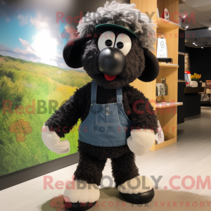 Sorte får maskot kostume...