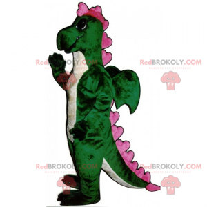 Mascote dragão com asas pequenas - Redbrokoly.com
