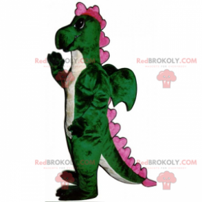 Dragon mascot with small wings - Redbrokoly.com