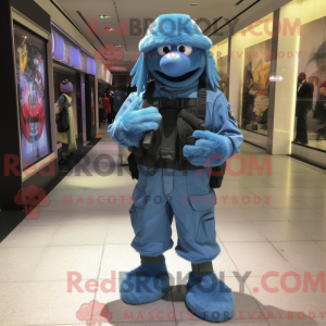 Disfraz de mascota azul del...