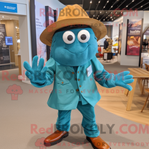 Teal Hermit Crab mascot...