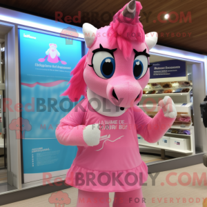 Pink Mare mascot costume...