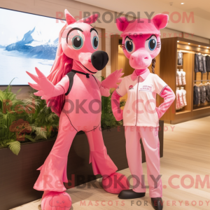 Maskottchenkostüm Pink Mare...