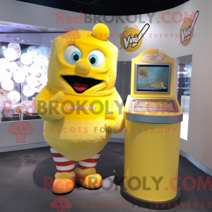Yellow Candy Box maskot...
