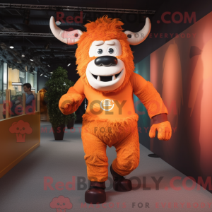 Orange Minotaur maskot...