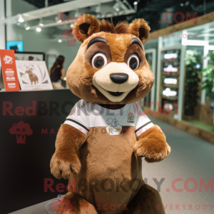 Brun egern maskot kostume...