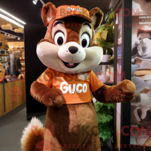 Brun egern maskot kostume...