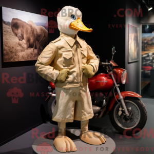Máscara bege de pato...