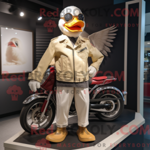 Máscara bege de pato...