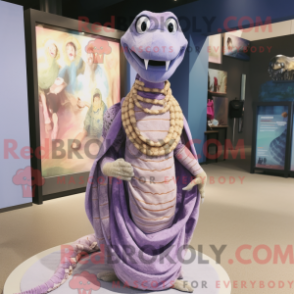 Lavendel Máscara de dragão em Python com máscara e sjalnåler - Mascotes Python - REBROKO_251393 - RedBrokoly.com