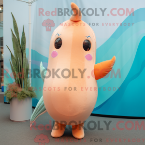 Peach Narwhal maskot...