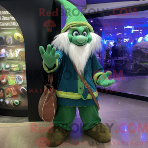 Green Wizard maskot kostume...