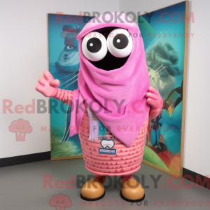 Rosa Tacos-maskotdraktfigur...